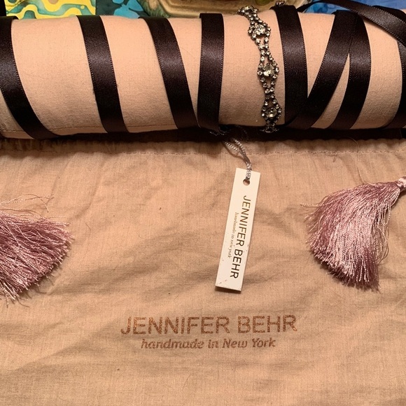 OOAK Jennifer Behr Brooklyn,1 Of A Kind Crystal Bridal Sash, Choker, Hair/ Belt - Picture 5 of 17